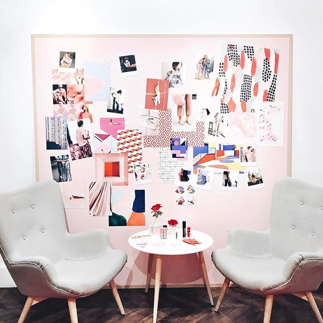 Who doesn't love a pink mood board?